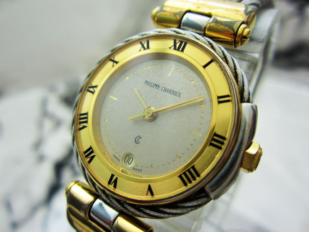 PHILIPPE CHARRIOL 腕時計 アナログ ゴールド/シルバー