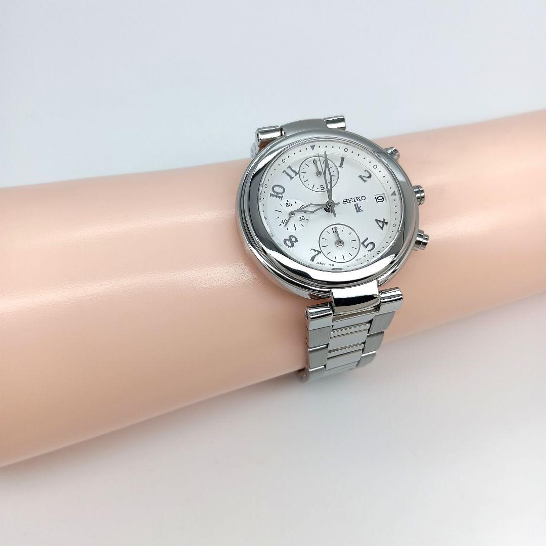 【美品 クロノグラフ】セイコー　ルキア　レディース腕時計　A9I-2