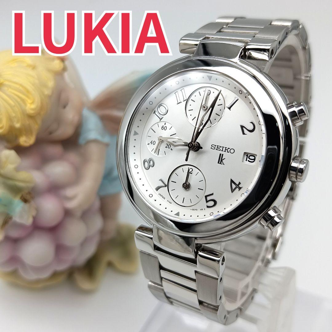 【美品 クロノグラフ】セイコー　ルキア　レディース腕時計　A9I-2