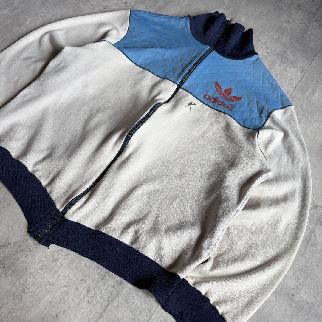 【80s euro adidas】トラックジャケット　ventex 短丈　古着