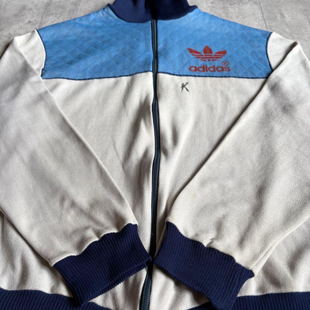 【80s euro adidas】トラックジャケット　ventex 短丈　古着