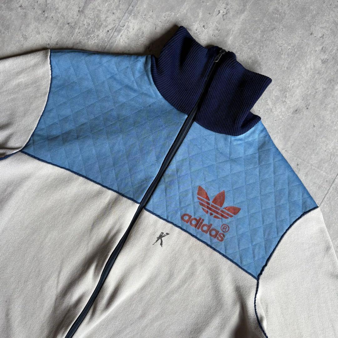 【80s euro adidas】トラックジャケット　ventex 短丈　古着