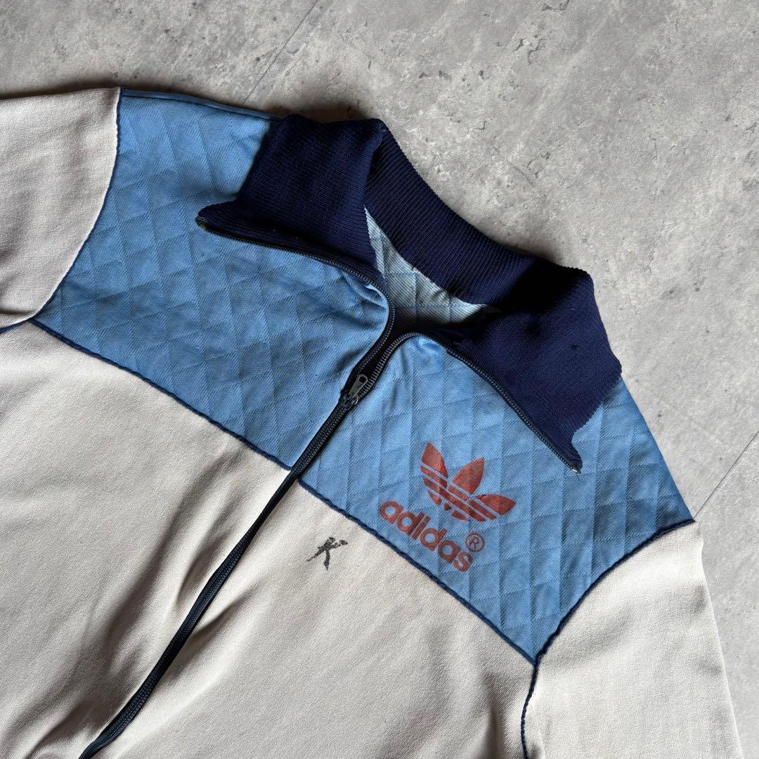 【80s euro adidas】トラックジャケット　ventex 短丈　古着