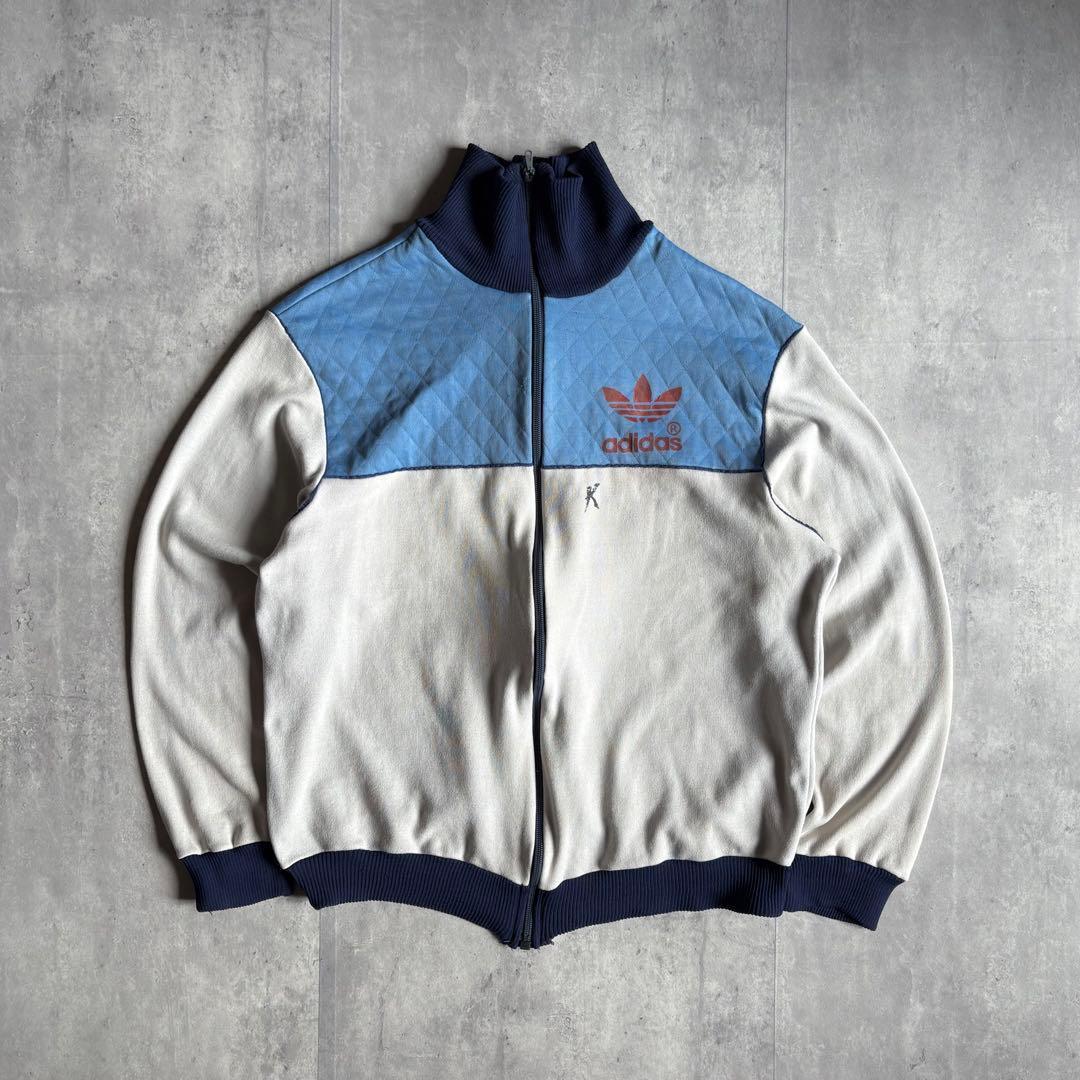 【80s euro adidas】トラックジャケット　ventex 短丈　古着