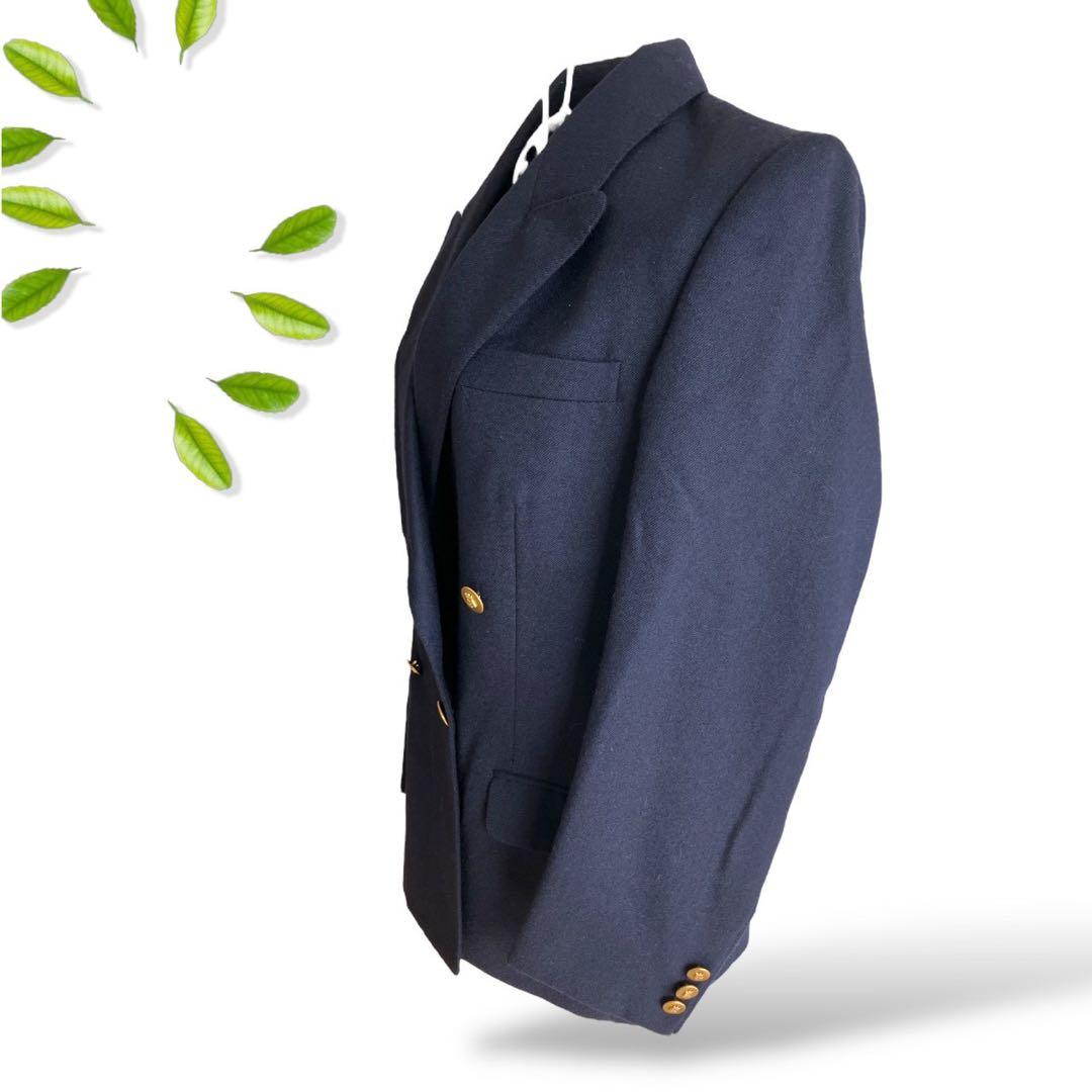 Aquascutum ネイビー ダブルブレスト　テーラードジャケット　英国製