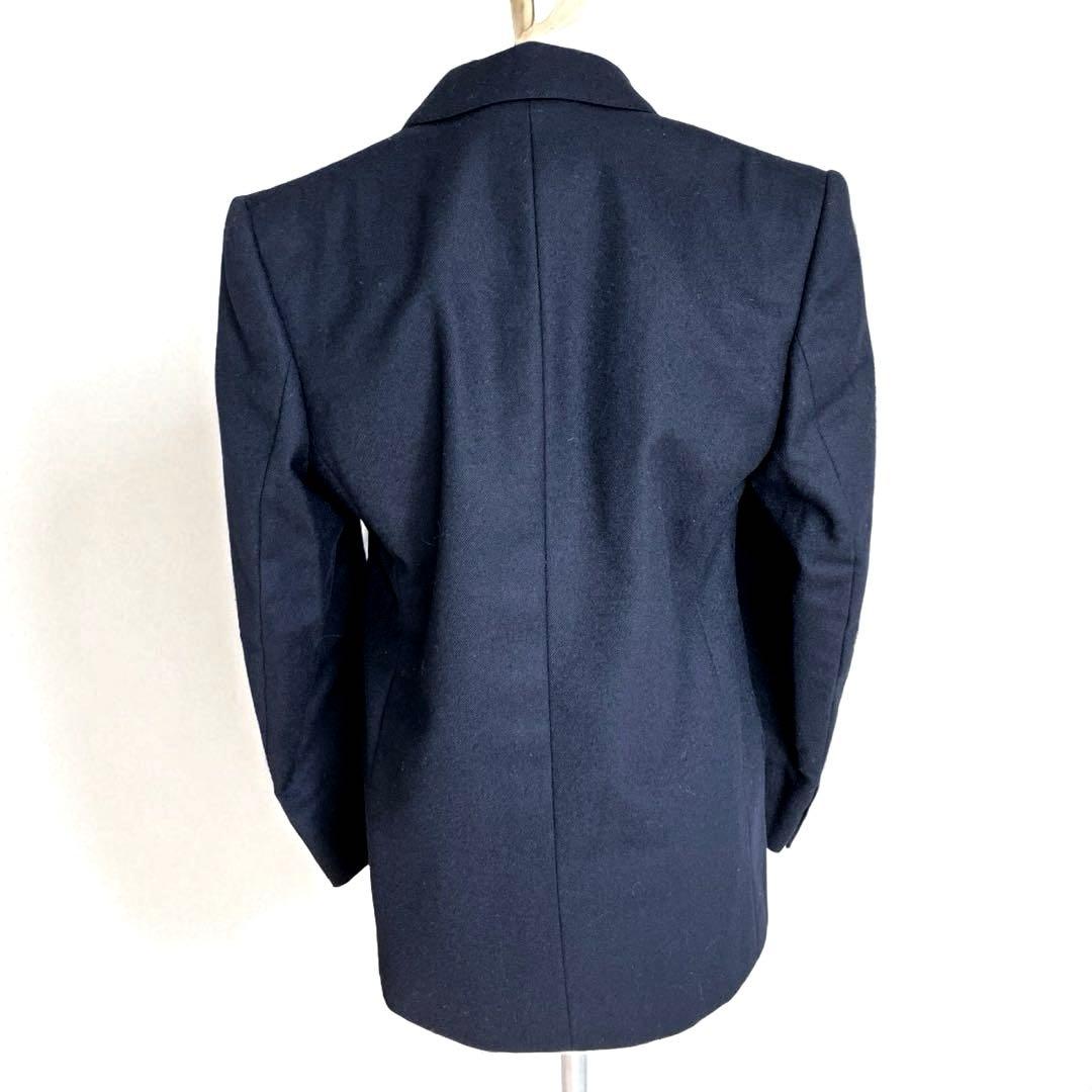 Aquascutum ネイビー ダブルブレスト　テーラードジャケット　英国製