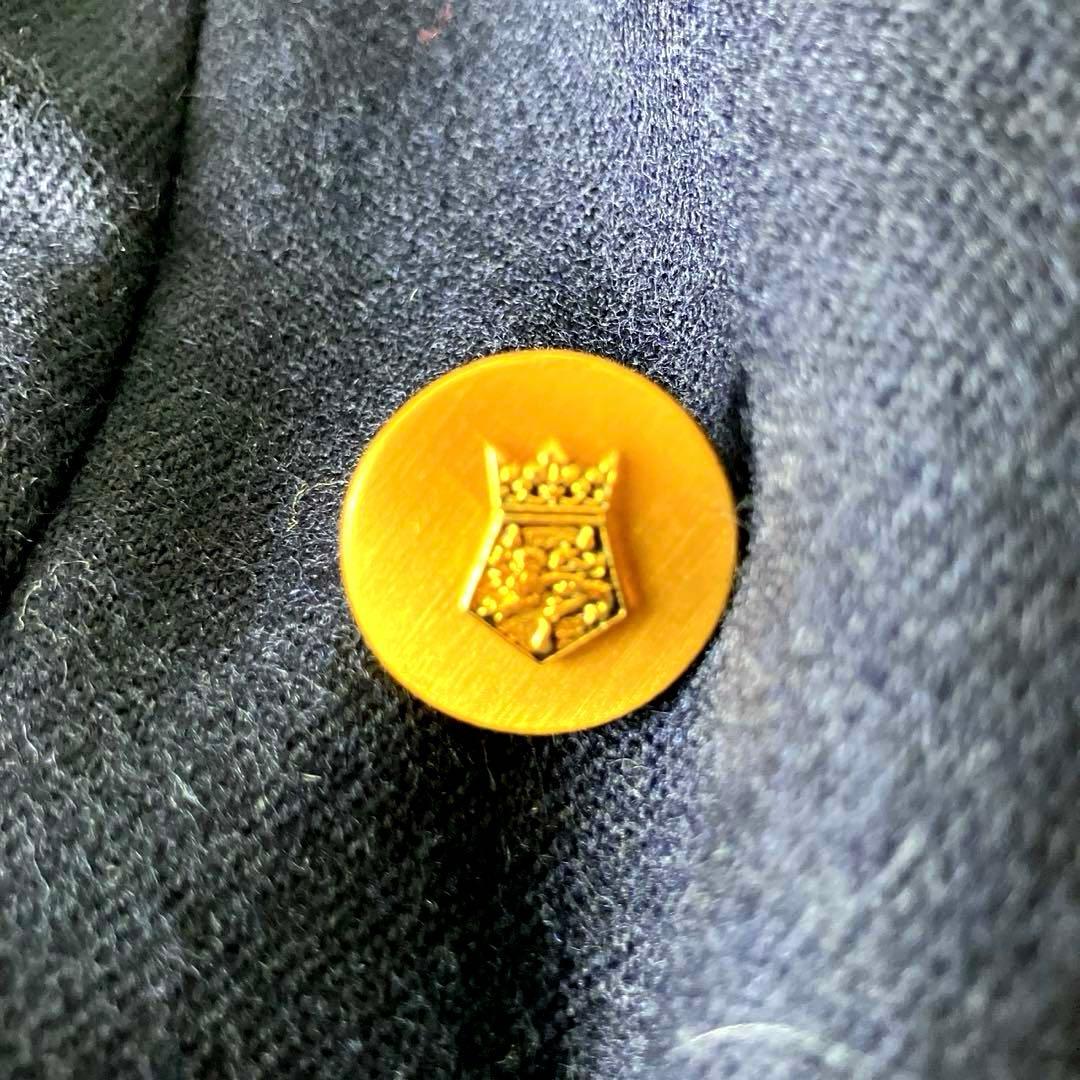 Aquascutum ネイビー ダブルブレスト　テーラードジャケット　英国製