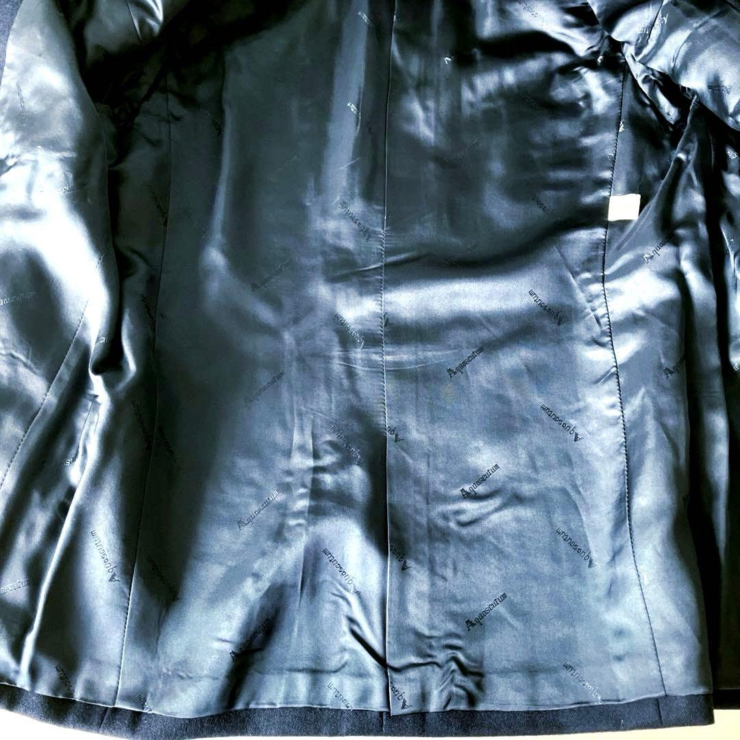 Aquascutum ネイビー ダブルブレスト　テーラードジャケット　英国製