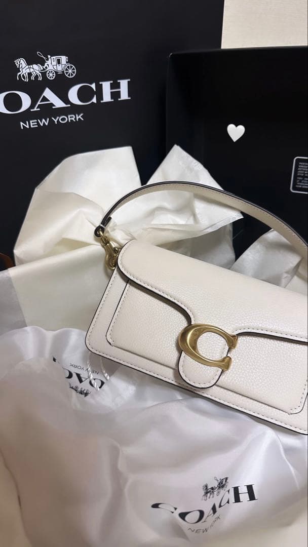 COACH ショルダーバッグ ホワイト レザー