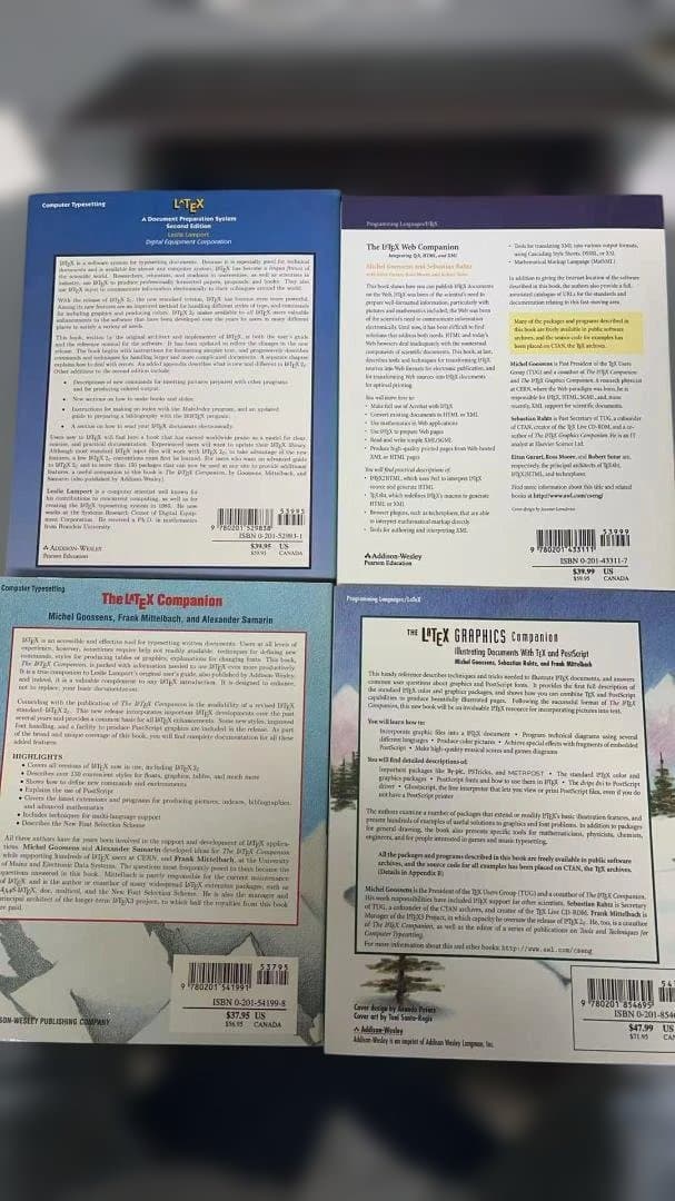The LaTeX Companions Box Set 4冊セット 洋書