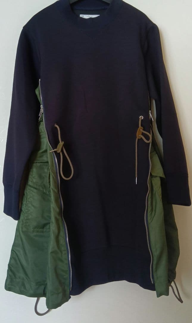 トップス sacai Sponge Sweat Nylon Twill Dress