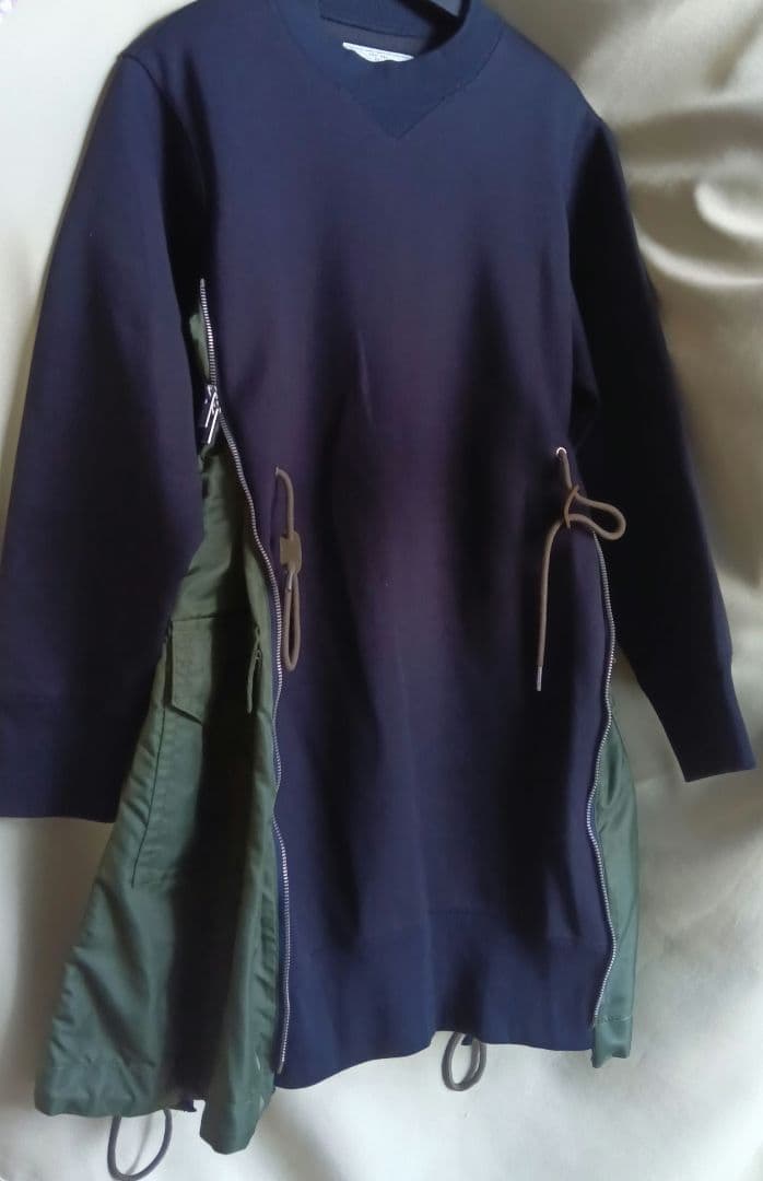 トップス sacai Sponge Sweat Nylon Twill Dress