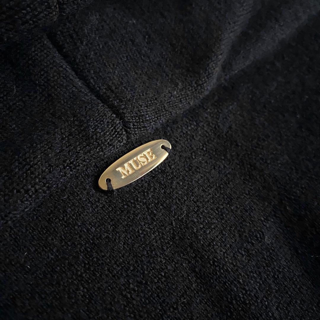 【定価4万✨】ドゥーズィエムクラス　スムースニットガウンコート　ネイビー　ウール