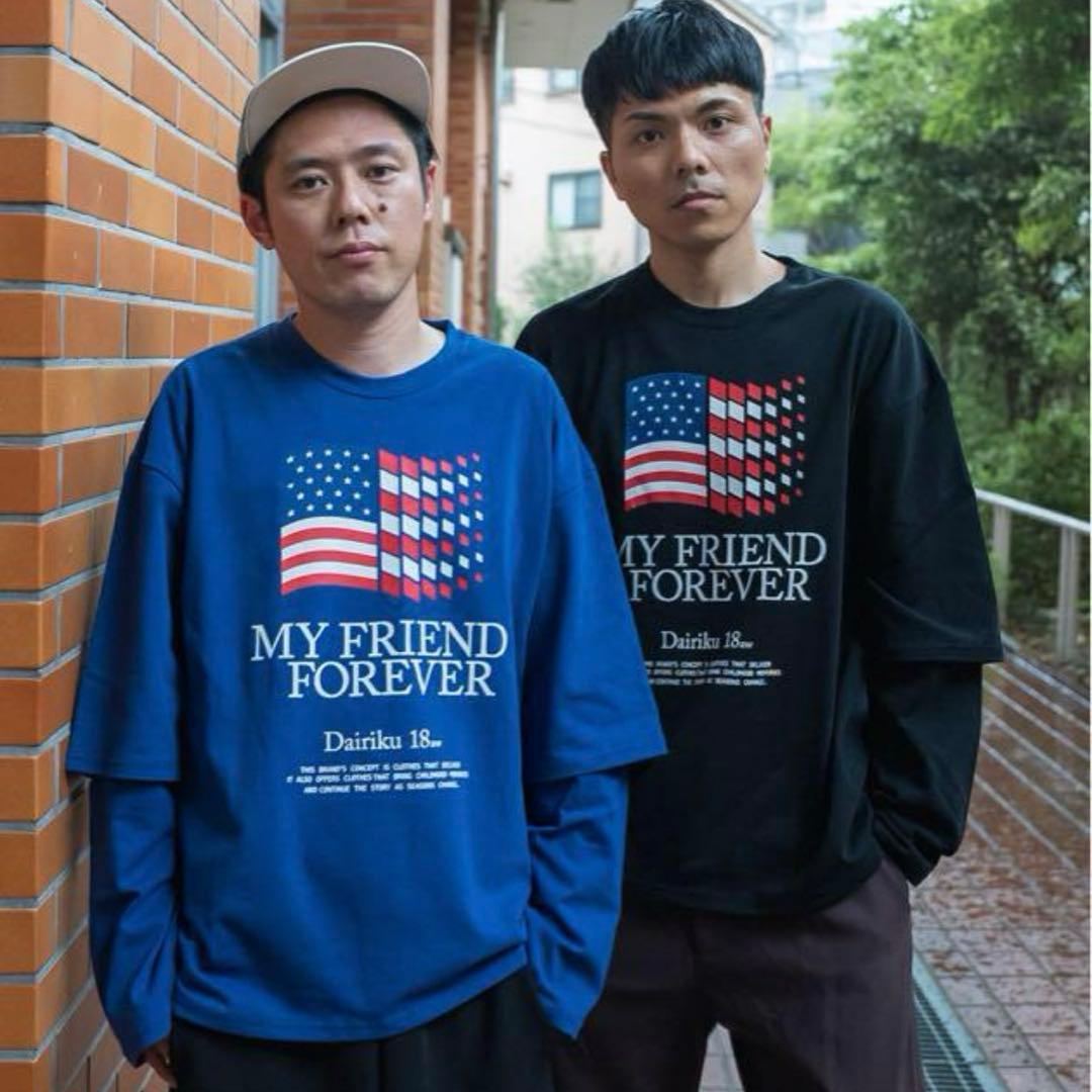 別注 DAIRIKU×borabora レイヤード ロンT