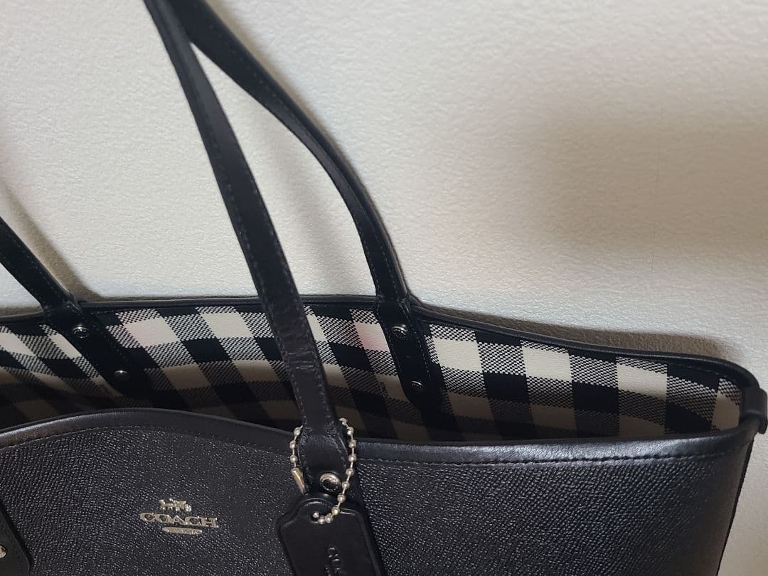 【ポーチ付属】COACH トートバッグ 大容量 A4 ブラック