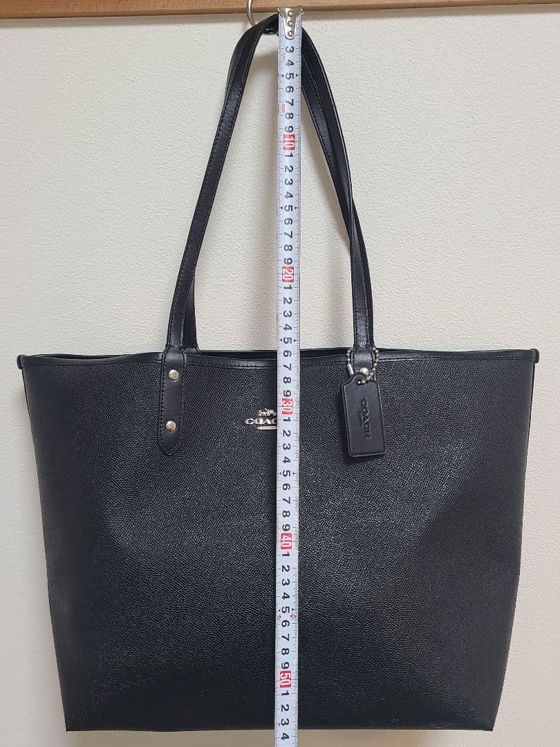 【ポーチ付属】COACH トートバッグ 大容量 A4 ブラック