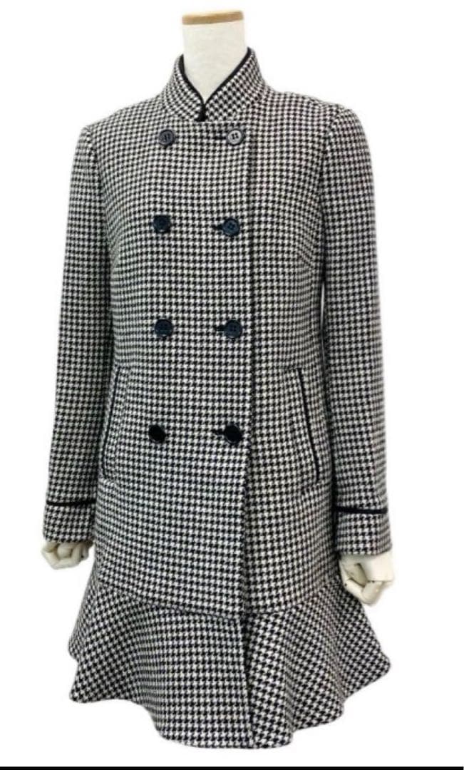 RED VARENTINO スタンドカラーコート　千鳥格子