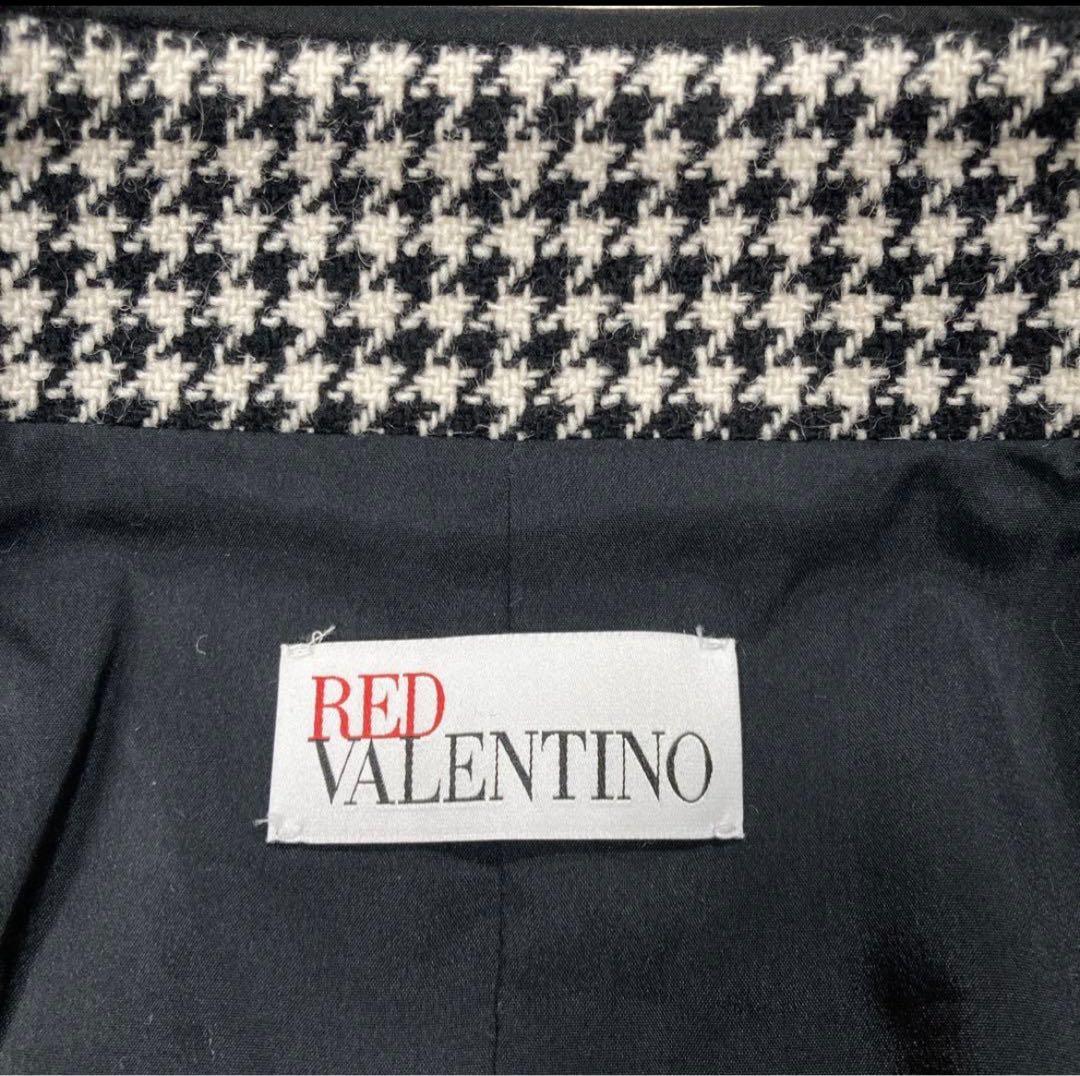 RED VARENTINO スタンドカラーコート　千鳥格子
