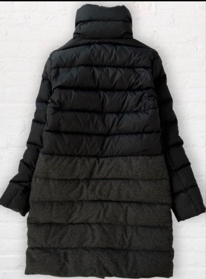 DANTICA ダウンコート ロング 42 ブラック・グレー