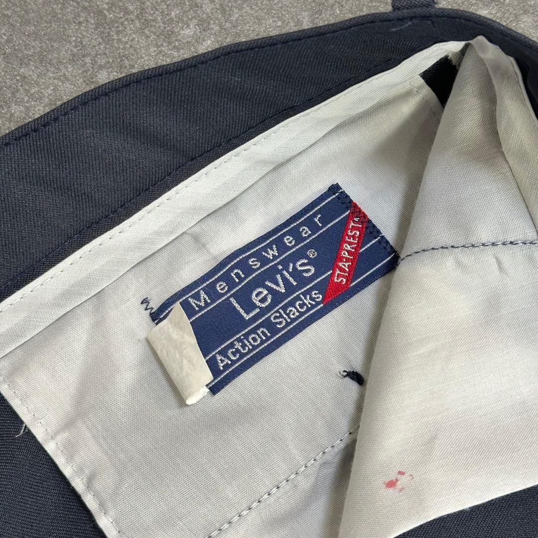 80s Levi’s 【アクションスラックス　ネイビー　タロンジップ　レア　】