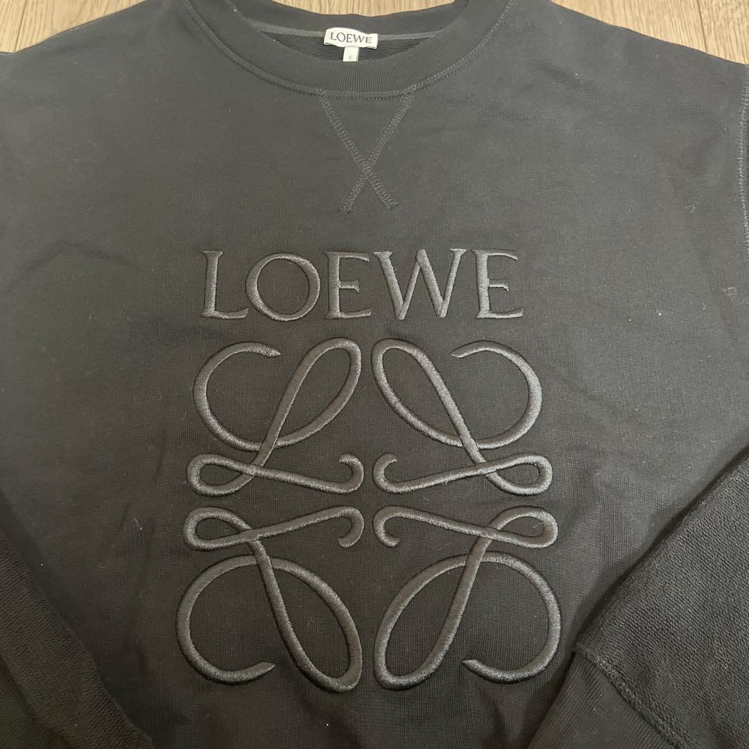 ロエベ　スウェット　ブラック　ロゴ