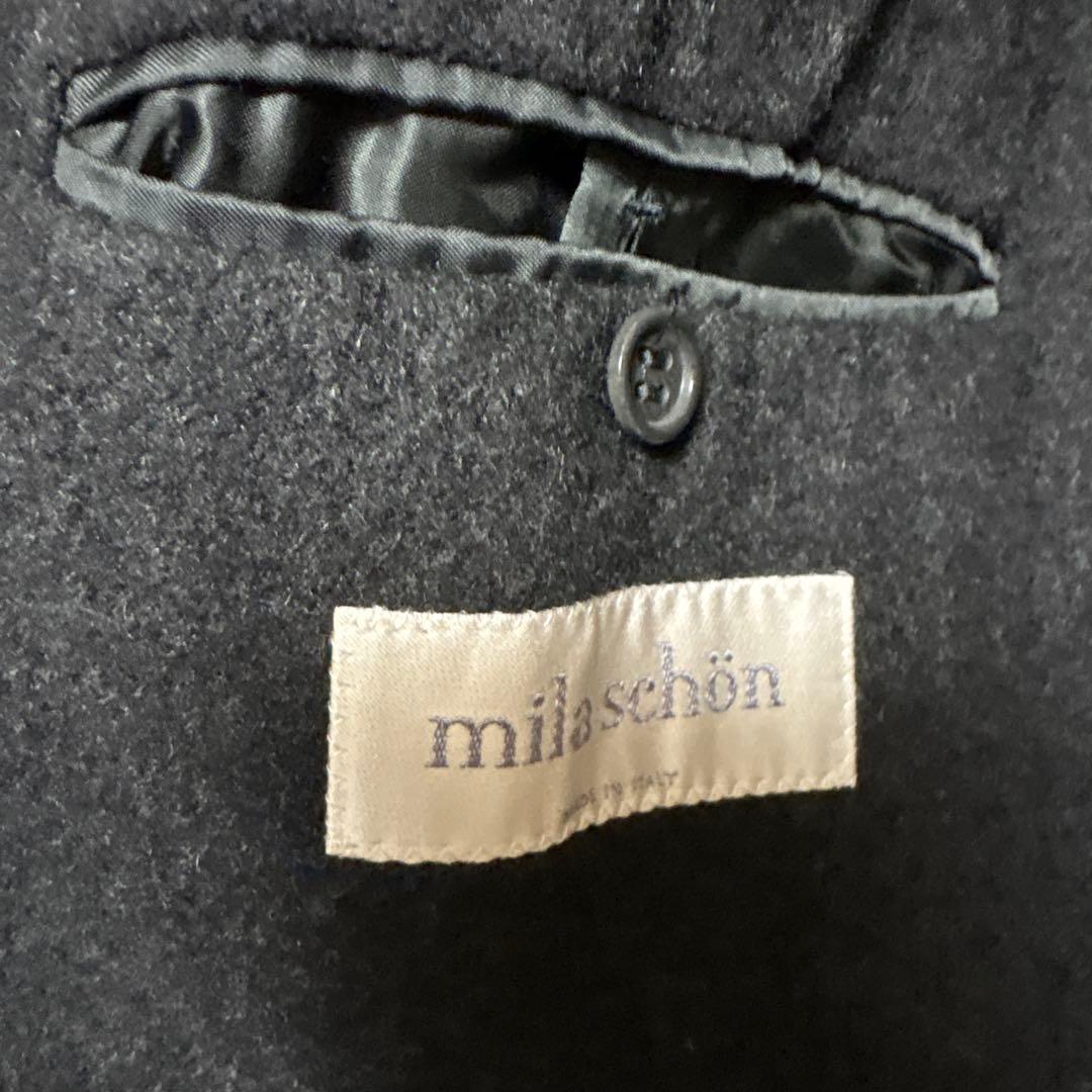 mila schon ダークグレー カシミヤチェスターコート