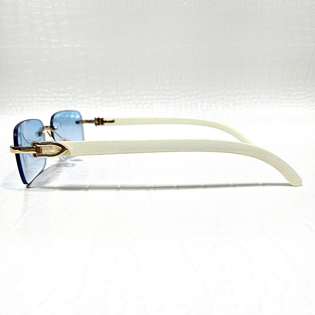 リムレス■サングラス■スクエア■ブルーグラデーションレンズ■未使用品⑪