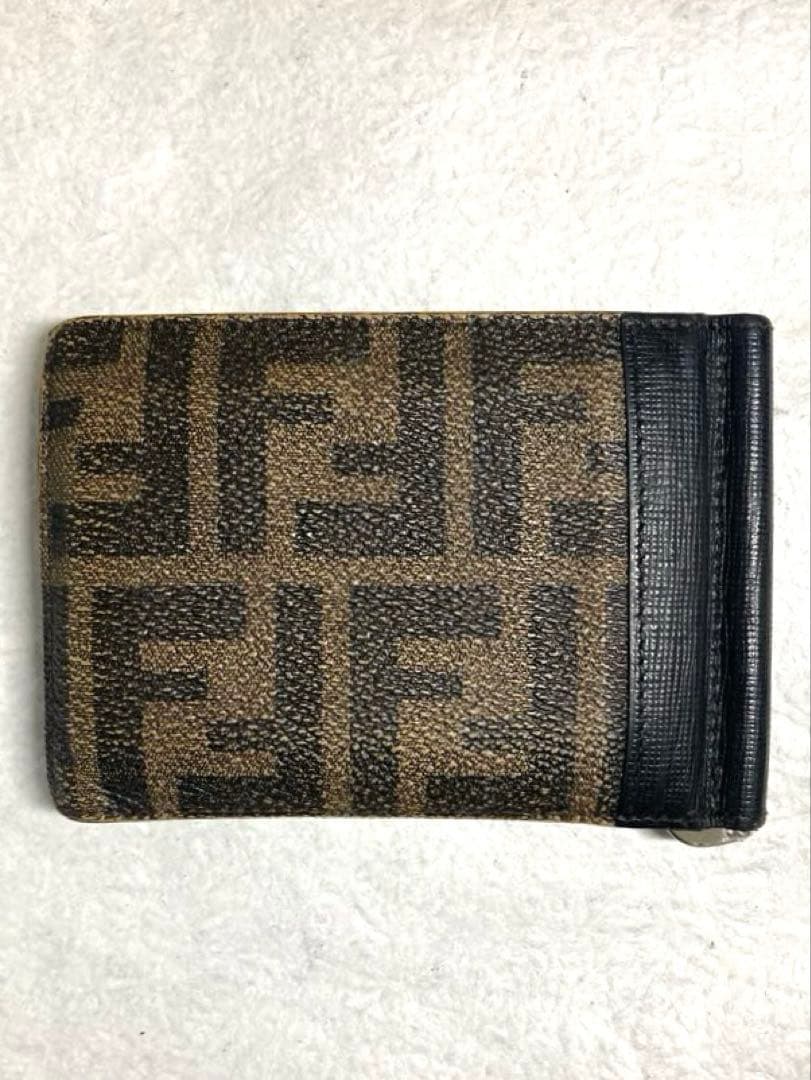 FENDI フェンディ　ズッカ柄　マネークリップカードケース