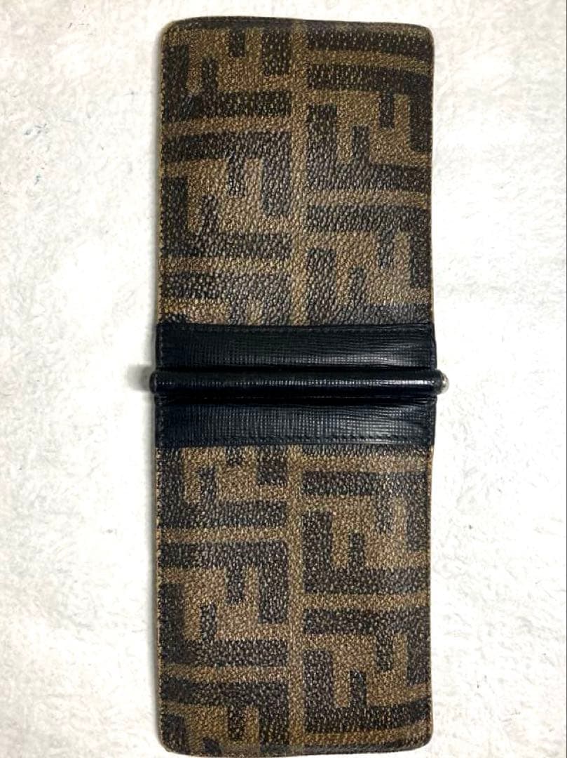 FENDI フェンディ　ズッカ柄　マネークリップカードケース