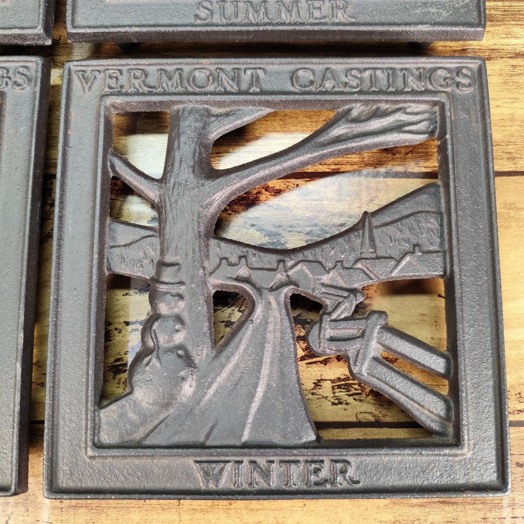Vermont Castings 鍋敷き 四季のトリベット 4点セット