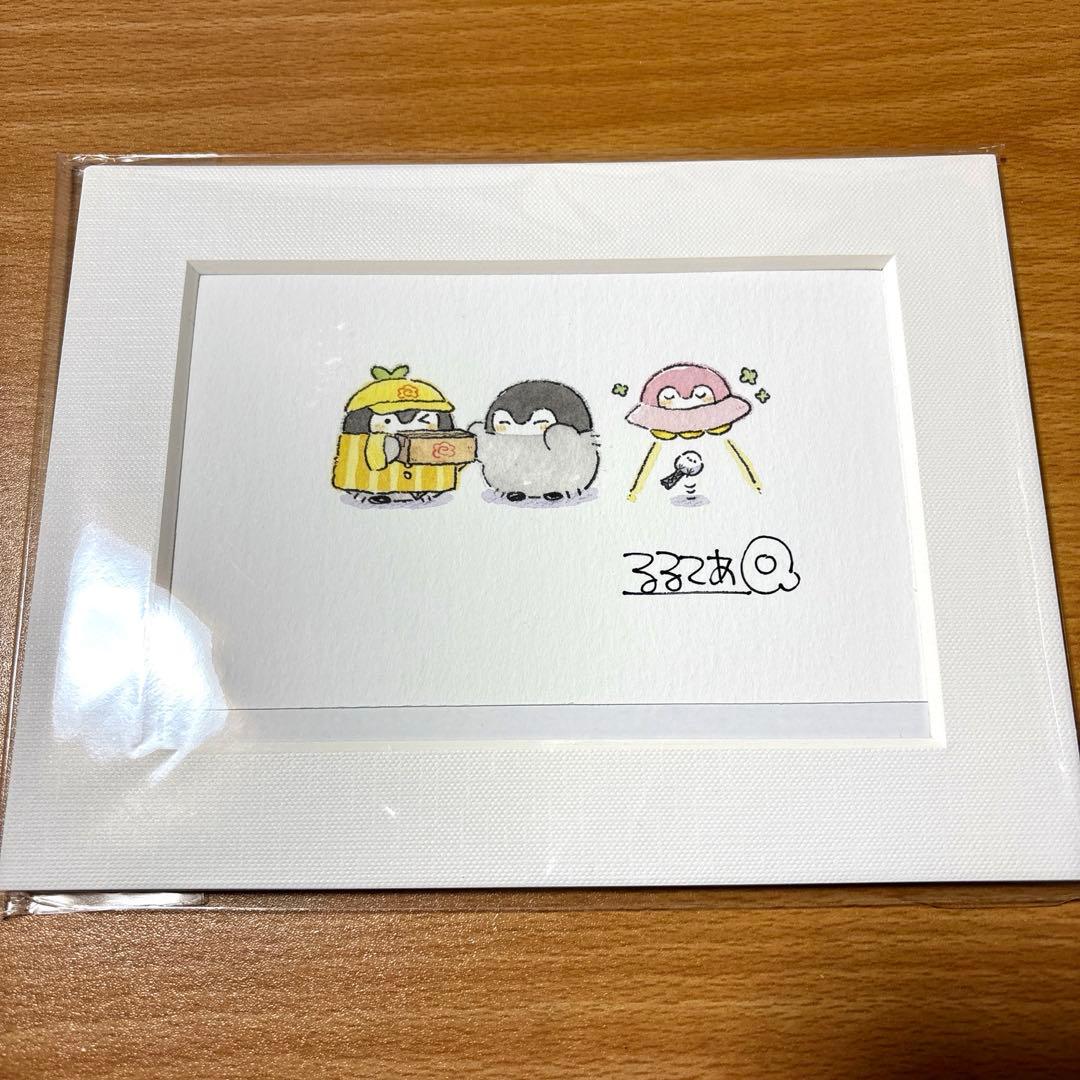 新品未開封 コウペンちゃん 販促ミニ複製原画 はなまるストア 直筆サイン入り