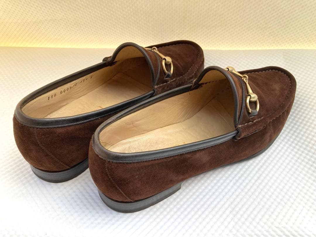 グッチ不朽の最高傑作 ダークブラウンスエード×ゴールド ビットローファー