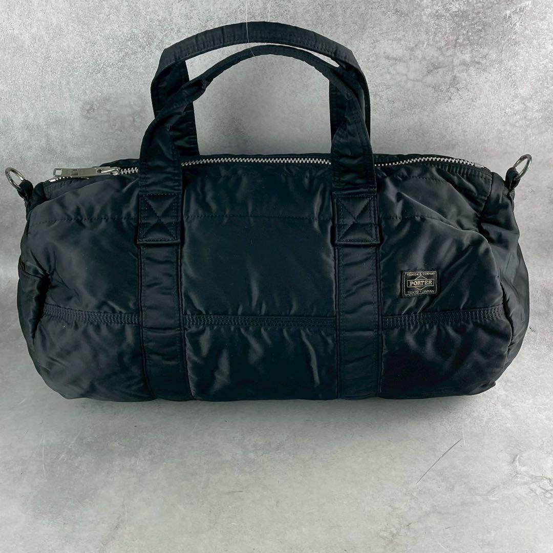 PORTER ドラムボストンバッグ タンカー ポーター 大容量 ブラック 黒