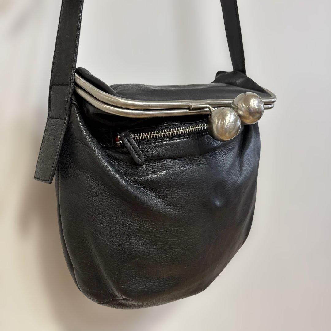 Kawa-Kawa カワカワ がま口 ショルダーバッグ オールレザー