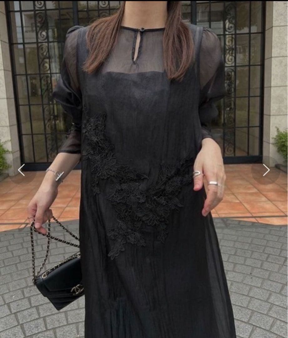 ウィルフリー オケージョン シアーモチーフ レース ワンピース セットワンピ