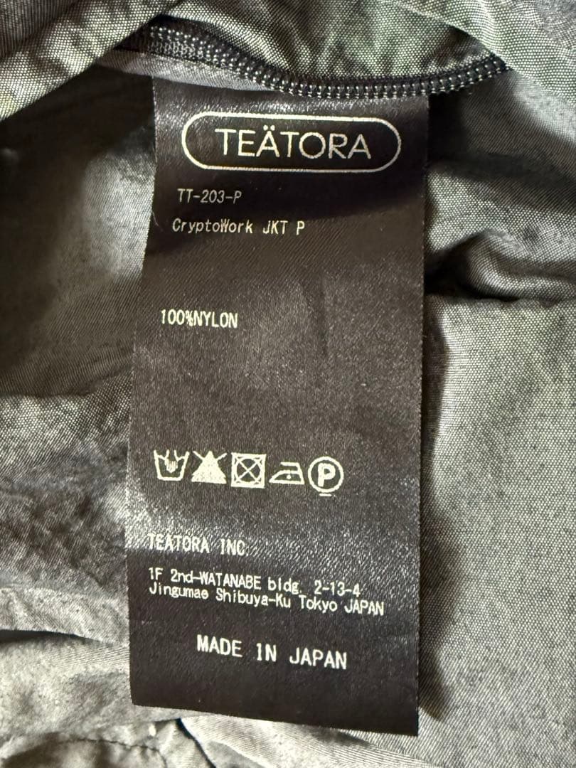 【最終値下】TEATORA CRYPTOWORK JKT P size4