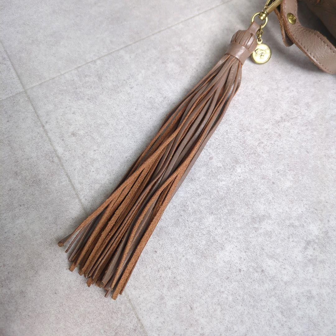 美品✨ イルビゾンテ 本革 ショルダーバッグ カメラバッグ デカロゴ フリンジ