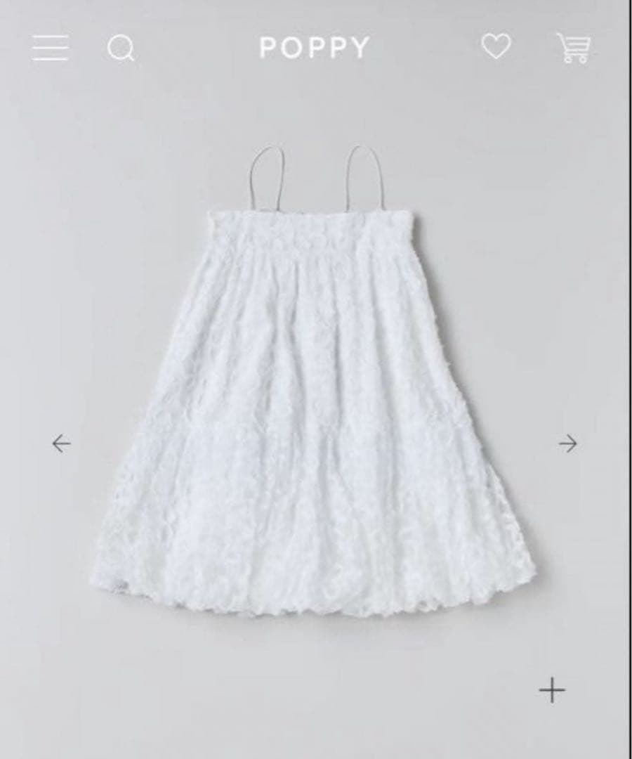 トップス FLOWER TULLE BALLOON TUNIC / POPPY