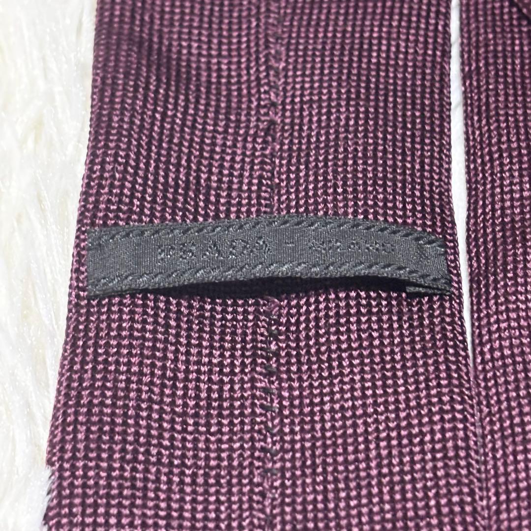 ✨激レア✨PRADA ネクタイ　ニットタイ　ボルドー　ソリッド