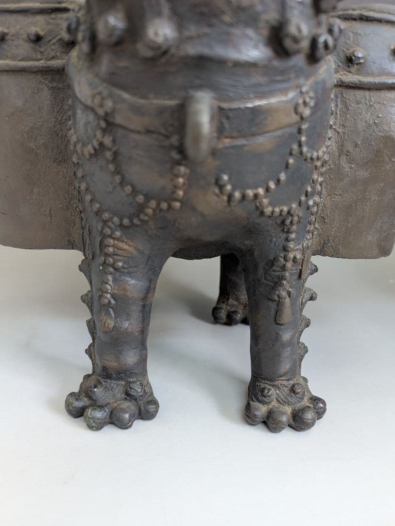中国古美術 古玩 銅製 獅子香炉