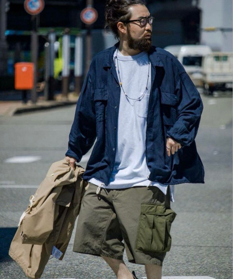 新品 nanamica ナナミカ Cargo Shorts khaki 34