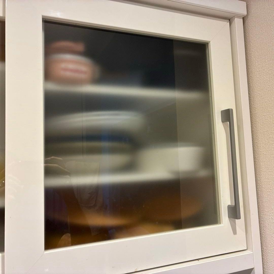 『値下相談可』 ホワイト 木製 食器棚 レンジボード　ニトリ