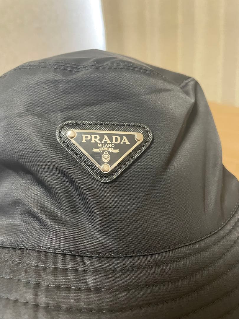 《大幅割引！》PRADA ノベルティバケットハット 黒 ナイロン