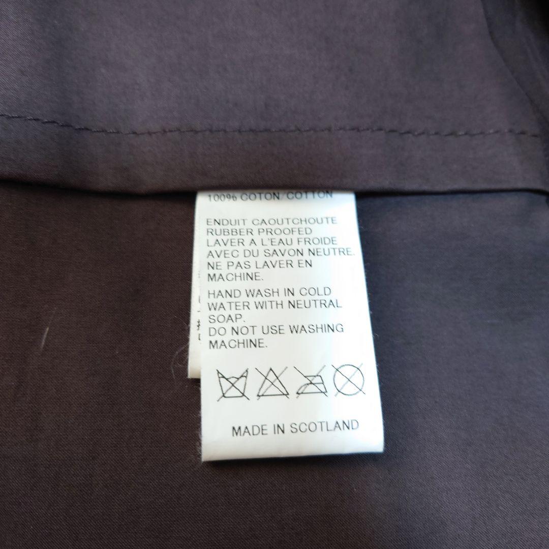 MACKINTOSH ゴム引き ダークブラウン フード付きダッフルコート 42