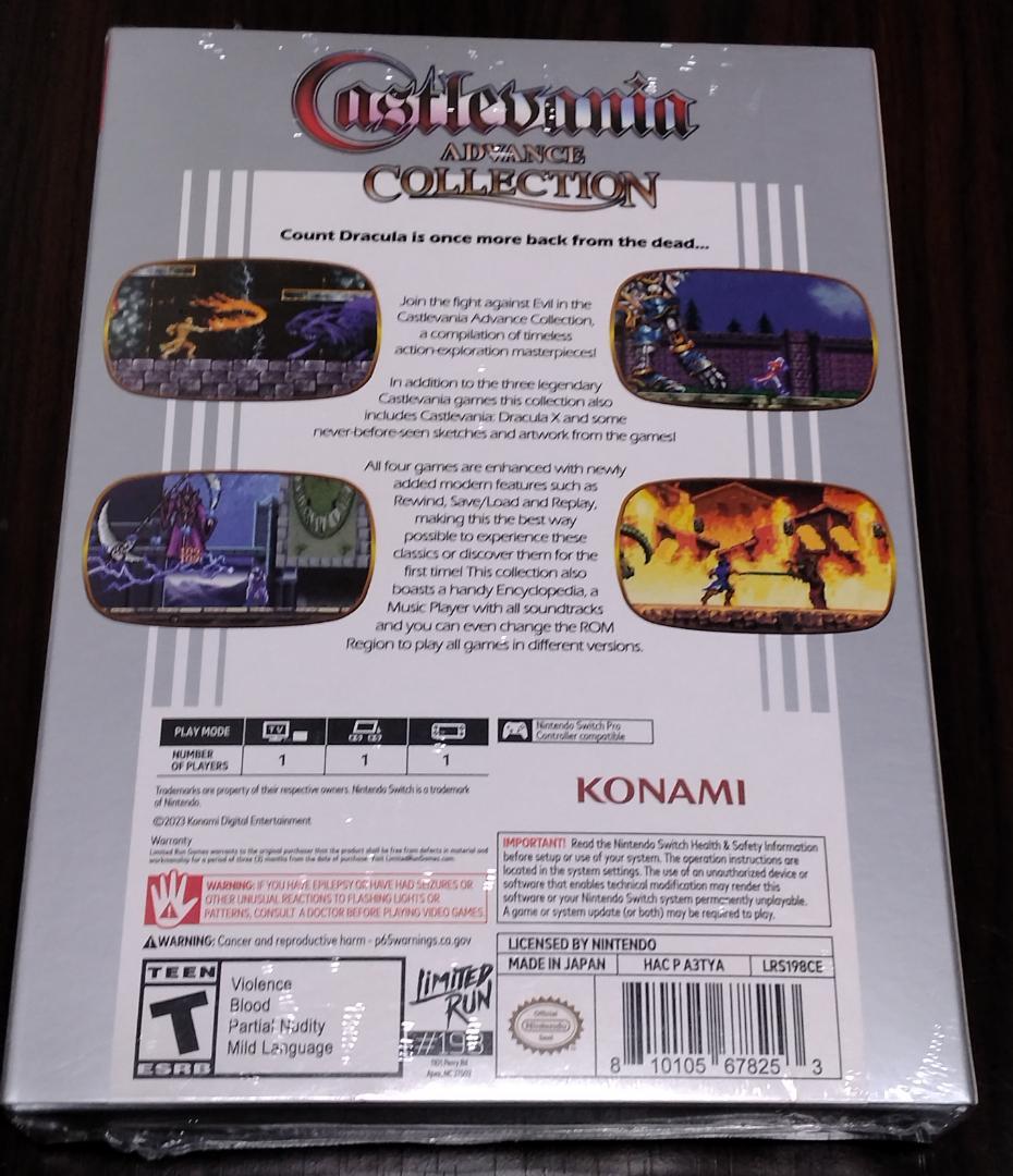 キャッスルヴァニア アドバンス コレクション 悪魔城ドラキュラ 限定版 北米版