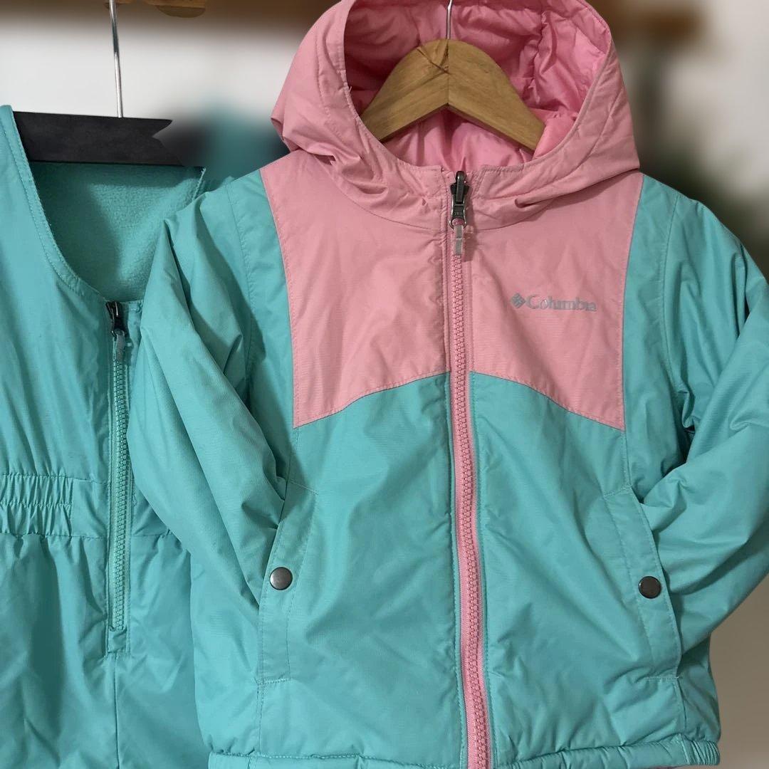 美品コロンビア　キッズ　リバーシブル　スキーウェア　スノーウェア　3T 100