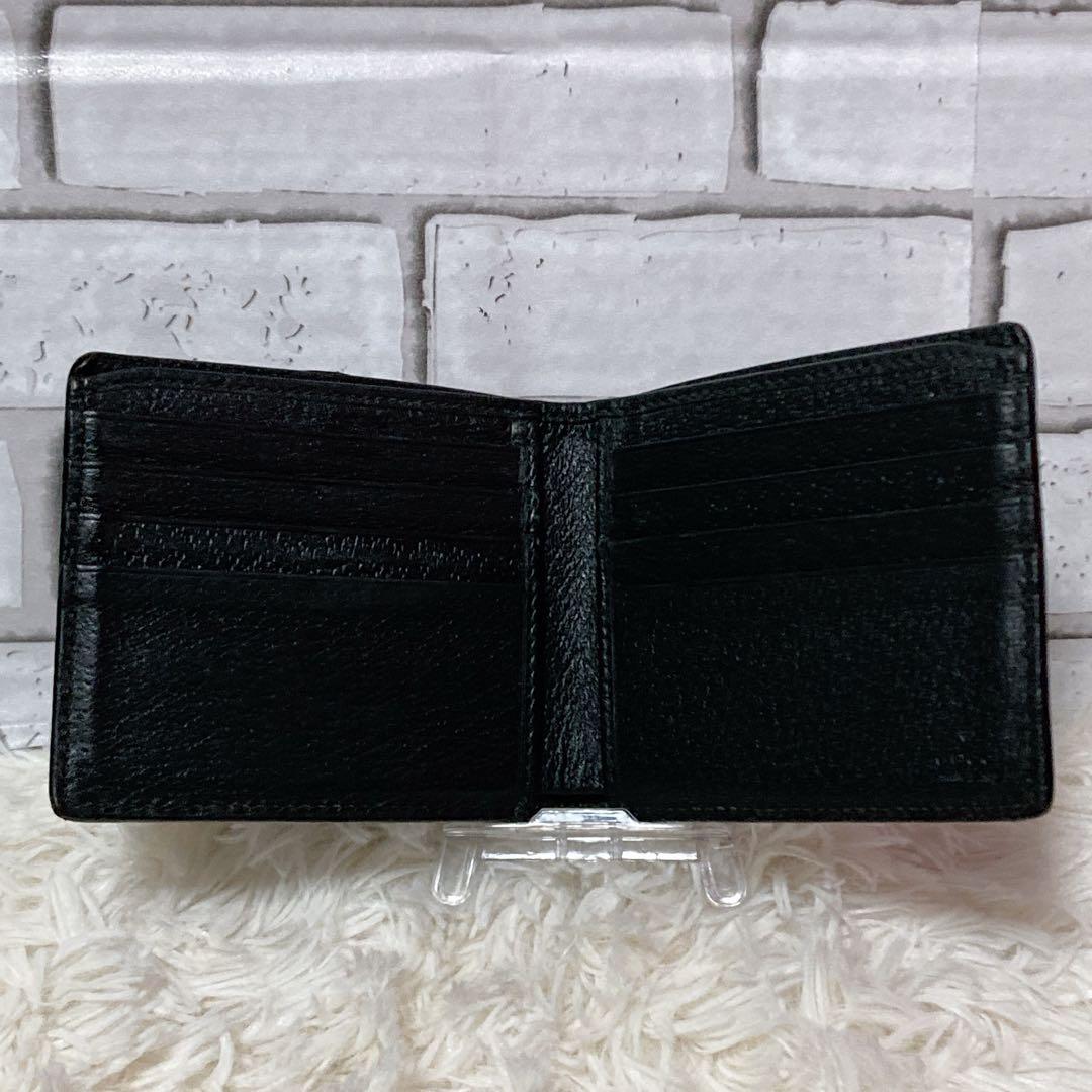 【極美品】 GUCCI グッチ 二つ折り財布 アニマリエ ビー レザー 黒　ハチ