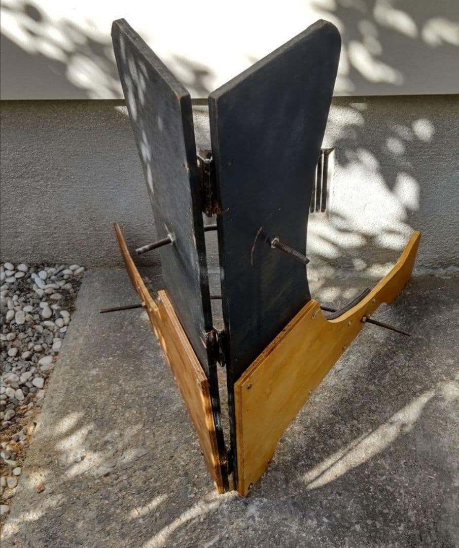 【中古・お買得品】信楽風 超特大皿 皿立付き 陶芸 工芸品 インテリアオブジェ