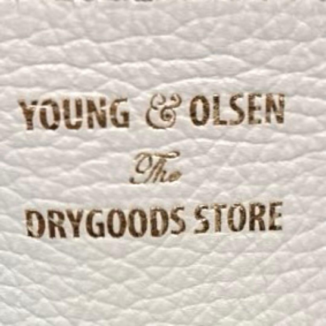 【美品】YOUNG&OLSEN エンボスドレザートート　M オフホワイト
