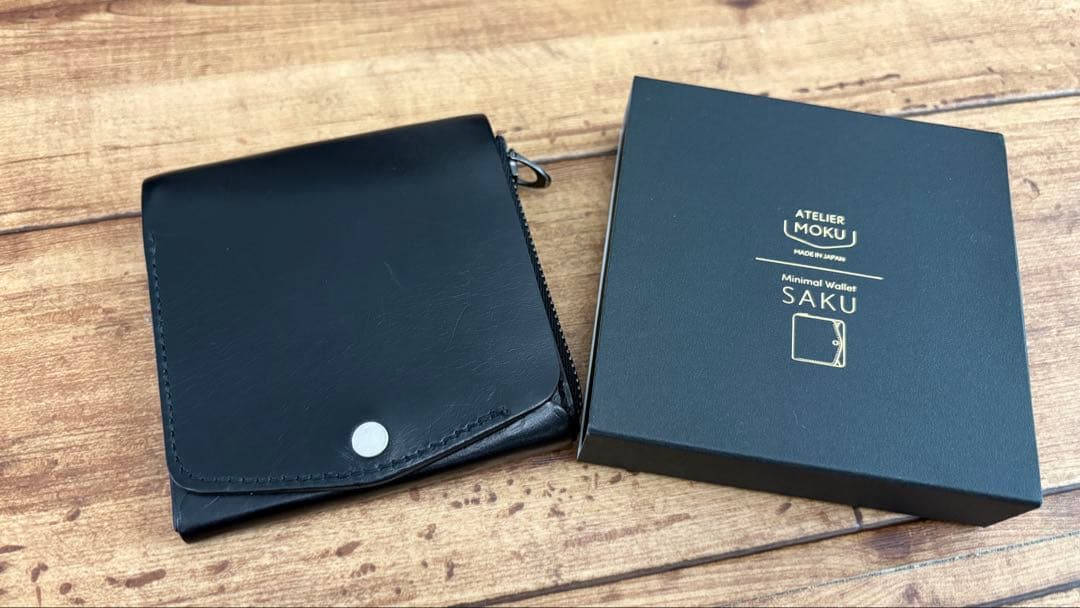 moku 小さな財布 saku ver.3 プエブロレザー ブラック